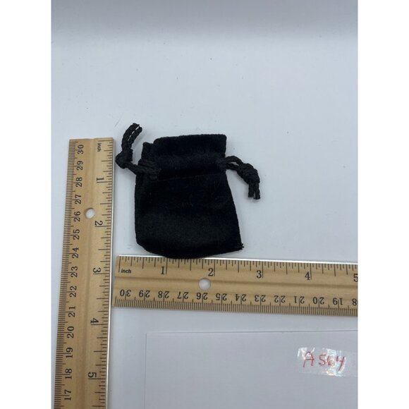 Small Black Velvet Drawstring Pouch For Jewelry Dice & Trinkets A564 - Picture 5 of 5